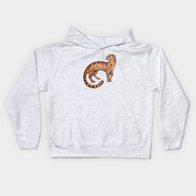 Clouded Leopard Kids Hoodie by Yulla